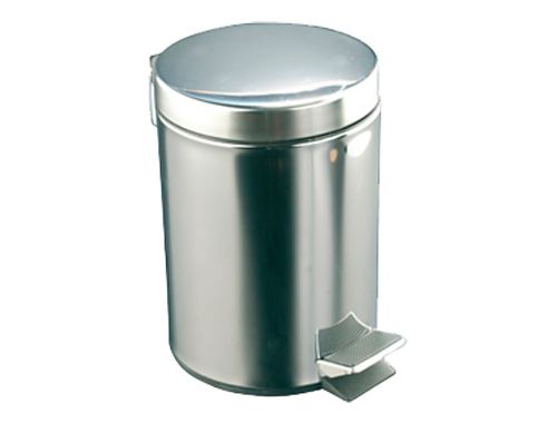 Cesto de papeis dahi com pedal aco inoxidavel 12 litros 25x40 cm , Branca , 155331 , 20070528
